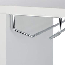 relaxdays Scaffale Portabottiglie, Grande, con Porta Calici, Cantinetta per 8 Bottiglie HxLxP: 42 x 52 x 28 cm, Bianco, Truciolato