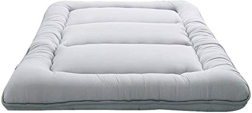 YWYW Materassino per Dormire Tatami Materasso Pieghevole Futon Tatami Materasso per dormitorio Studentesco Giapponese Spesso Morbido Pad-Grey King