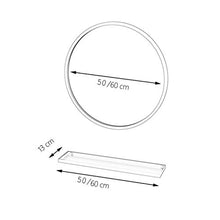 Muzi-Mirror Specchio da Bagno, Bagno di Casa con Mensola Specchio da Parete Specchio da Bagno Specchio da Trucco in Metallo in Ferro Battuto Specchio Tondo,d'oro,60CM