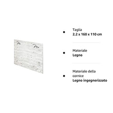 Marchio Amazon - Movian, testiera in stile moderno, modello Kolva, 2,2 x 160 x 110 cm, con stampa "Mr & Mrs"