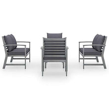SKM Set Divani da Giardino 5 pz con Cuscini in Legno Acacia Grigio (50.8kg)