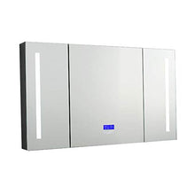 LIUXING-Home Gabinetto Specchio Lega di Alluminio Bagno cosmetico Governo di immagazzinaggio di Illuminazione a LED Anti Nebbia Specchio Armadio con ripiano in Vetro Regolabile .Arredo Bagno