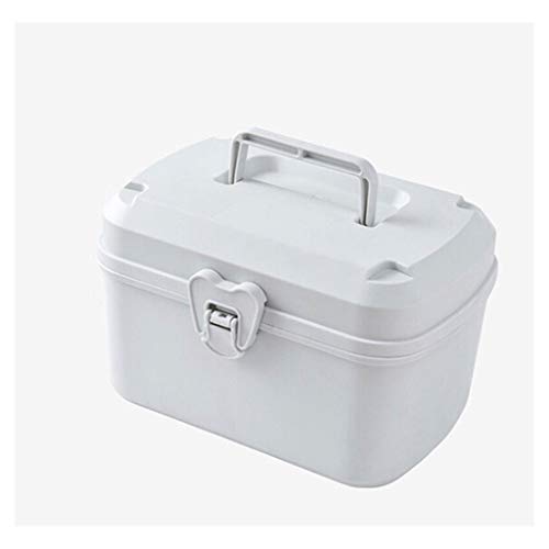Scatola per Medicinali Household Medicina Box, Double-Layer di sicurezza medica, Multi-Function Storage Box, 9,0 pollici, Strumenti infermeria, portatile, Grigio Contenitore per Medicinali