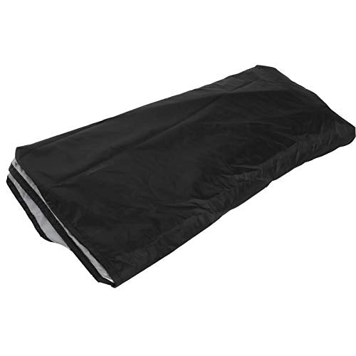 JULYKAI Copridivano Impermeabile Nero, Impermeabile 321X155 X 76Cm / 126,4X61X29,9In Resistente Copridivano Antipolvere, per Soggiorno Divano a Forma di U, Esterno