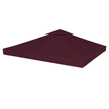 mewmewcat Telo di Ricambio per Gazebo, Copertura Superiore per Gazebo a 2 Strati 310 g/m² 3x3m Bordeaux
