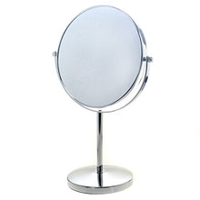 TUKA Specchio Bagno per Trucco 10X Ingranditori, 8" Doppio Specchio Cosmetico con Piedistallo, ø 20 cm Specchio da Tavolo per Trucco e Rasatura, 2 Facciate Vanity Mirror, Cromato, TKD3108-10x