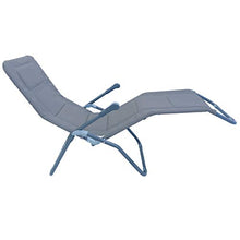 Meerweh Mare WEH Alluminio Giardino Sedia a Sdraio Sdraio Sedia a Sdraio Sauna Extra Alto, Altezza Circa 43 cm, Grigio, 153 x 72 x 126 cm