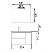 Yellowshop - Mobile Mobiletto da Bagno Sospeso in Legno Cm 85 Completo di Specchiera Lampada LED E Lavabo in Porcellana Arredo Modello Noja 855 Varie Colorazioni (Grigio Opaco)