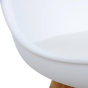 WOLTU BH29ws-6 Sedie per Sala da Pranzo Soggiorno con Schienale Plastica Similpelle Legno Bianco 6 Pezzi