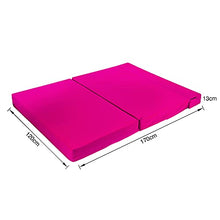G&H - Materasso pieghevole pieghevole per letto matrimoniale, con rivestimento rimovibile, colore: rosa