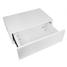 Mensola da Parete con Cassetto Bianco per Case, Comodino da a Parete Moderno con Mensola da Comodino con Cassetti Mobili per la Casa Bianco
