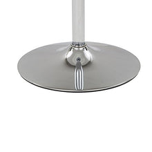 Cribel Milan Snack Tavolo, Metallo Cromato, Vetroresina, Bianco