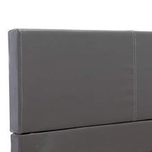 Tidyard Struttura Letto Singolo in Ecopelle Grigio con Doghe 120x200 cm,Telaio Letto Giroletto Singolo in Ecopelle,Letto con Doghe,Letto Una Piazza e Mezza 120x200 cm