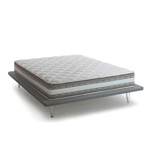 Talamo Materasso Luxury Dream sfoderabile in Memory con 9 Zone e Memorygel, Doppia Cerniera, h27 cm Circa, 160x200