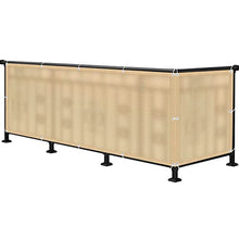 WUZMING Frangivista Balcone per Protezione della Privacy Traspirante Anti UV All'aperto Recinzione Copertura con Occhielli Giardino Yard Wall Copertura Balcone (Color : Beige, Size : 120x500cm)