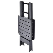 SKM Tavolo da Giardino Antracite 79x72x70 cm in Plastica