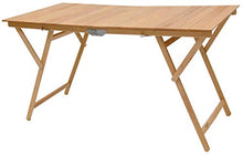 Tavolo tavolino Pieghevole in Legno di faggio Naturale 70x140 cm Campeggio casa