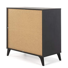 VS Venta-stock Cassettiera Koln 4 cassetti Color Nero/Legno, 80 cm (Larghezza) 40 cm (profondità) 84 cm (Altezza)