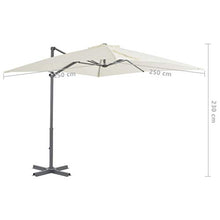Festnight Ombrellone a Sbalzo con Palo, Ombrellone Giardino Parasole in Alluminio 250x250 cm Sabbia
