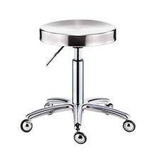 X.Home.Bar stool XZGang Turno di rotolamento Sgabelli, Acciaio Inox con 5 Ruote Medical Sgabello Laboratorio casa di Bellezza Parrucchiere Regolabile Lavoro Sgabello Crea Vita Semplice