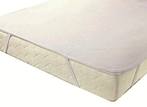 EXKLUSIV HEIMTEXTIL Coprimaterasso con 4 elastici Terry, bianco, 120 x 200 cm