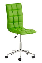 CLP Sgabello Lavoro Peking in Similpelle I Sgabello Ufficio Imbottito I Sgabello Studio, Colore:Verde