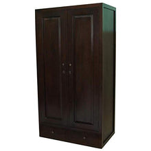 Etnicart - Armadio etnico legno massello scuro-100x190x60-LEGNO MASSELLO