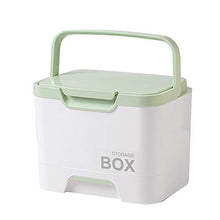 N/A Medicine Storage Box Doppio Strato Kit di Pronto Soccorso Box Cassetto di Emergenza Medicina Cabinet Verde