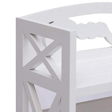 FAMIROSA Armadietto da Bagno Bianco 46x24x116 cm, Legno di Paulownia