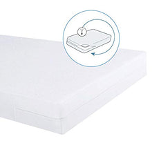 Bedecor Cotone Fodera coprimaterasso Impermeabile con Cerniera,Anti-allergia, Anti-acaro, Antibatterico (160x200+20cm)