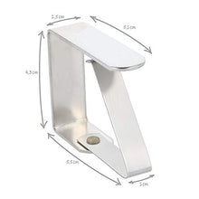 com-four® Morsetto per tovaglia Premium 16x - Morsetti per Tavolo in Acciaio Inossidabile - Morsetto per tovaglie antiruggine per Interno ed Esterno