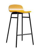 MYAOU Sgabelli da Bar Sedia da Bar in plastica Ecologica Sedie da Bar per Colazione Sedie da bancone da Cucina Gambe in Metallo Sgabelli da Bar Sgabelli Alti con schienali e poggiapiedi 65 cm / 75 cm