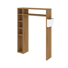 LEVIRA Mobile da Bagno, mensola da Bagno Helmer, 80 x 21 x 106 - Noce e Bianco