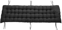 Topstylehouse, 1 cuscino reclinabile in morbido cotone, cuscino per divano da esterni, schienale alto, comodo cuscino antiscivolo, lavabile, facile da pulire (nero, 48 x 155 cm)