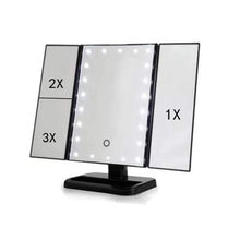 Specchio per Il Trucco, Specchi per Il Trucco del Bagno Illuminati con 22 LED - Specchio per Il Trucco con Luci - Specchi per Il Bagno Touch Screen con Ingrandimento 10X / 3X / 2X 180 Gradi