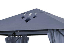 QUICK STAR Tetto di Ricambio per Gazebo da Giardino, 3 x 3 m, Colore Grigio