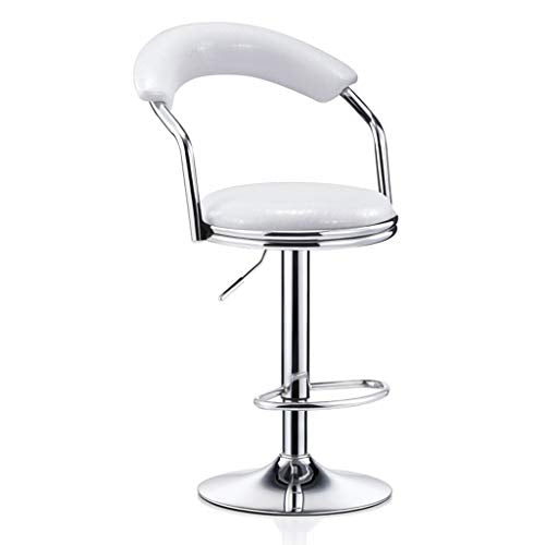 XZGang Sedia da Bar Sedia Girevole Sgabello Alto Sedia da Bar Minimalista Moderna Indietro Home Front Desk Sgabello da Bar Crea Vita Semplice (Color : White, Size : 60-80CM)