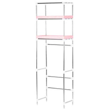 GOTOTOP Mensola portaoggetti per WC, a 3 ripiani, per lavabiancheria e porta WC, multifunzione, 53 x 28 x 166 cm