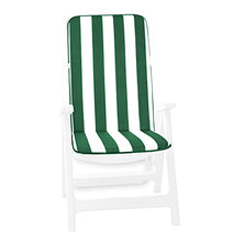 Cuscino copri sedia UNIVERSALE morbido seduta poltrona sdraio tessuto cotone per piscina mare giardino mod.IBIZA FASCIATO VERDE
