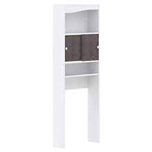 Symbiosis Click, Mobile per Lavatrice, Bianco (Bianco/Effetto cemento), 177 x 64.3 x 19.2 cm