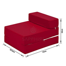 G&H - Materasso Pieghevole con Fodera Rimovibile, per Divano Letto, Letto, Letto Singolo, Pieghevole