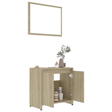 Set di mobili da bagno, in rovere Sonoma Agglomerato