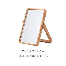 WGGTX Specchio da Parete Trucco Trucco Specchio Specchio da Toilette Specchio Rettangolare Travestirsi Frame Specchio in Legno Specchio Desktop Mirror