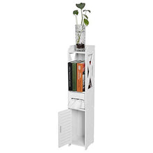 Armadi per Camera da Letto, 80 x 15,5 x 15,5 cm Armadietto per mobili da Bagno Sottile per Bagno Armadietto in Legno Bianco Scaffale per riporre i Tessuti per Soggiorno Cucina Corr