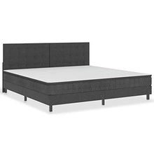 FAMIROSA Letto a Molle Grigio Scuro in Tessuto 200x200 cm-4715