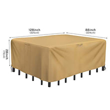 Sunkorto Copertua per Mobili da Giardino Copertura per Tavolo Sedie Panche Divani Patio Terrazza Protezione Anti-UV Impermeabile Anti Vento Pioggia Neve, 600D Tessuto Oxford Resistente (325x224x72cm)