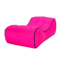 MINMINA Divano Gonfiabile Divano Pigro Divano Gonfiabile Pigro Esterno Letto d'Aria Portatile in Nylon antistrappo Materiale 5 Secondi Gonfiabile 75 * 50 * 30cm, Rosso