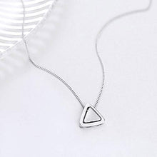 Baoxiaohed Collana in Argento Sterling, Collana Triangolo Geometrica Personalizzata in Stile Sterling Silver Style, Adatta per La Festa della Mamma, Regali di Anniversario E Regali di Compleanno