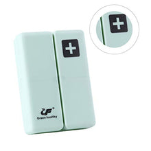 Artibetter 2 Pz 7 Giorni Settimanale Portapillole Portatile Pillola Organizzatore Pillola da Viaggio Astuccio per Medicina per Uso Domestico da Viaggio (Verde + Blu)