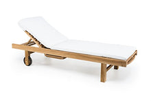 RSPL Lettino da Esterno in Vero Teak Naturale pregiatissimo. Arredo Piscina e Giardino di Alta qualità